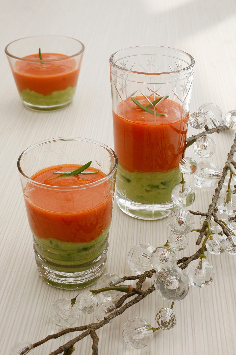 chupito de aguacate y pepino