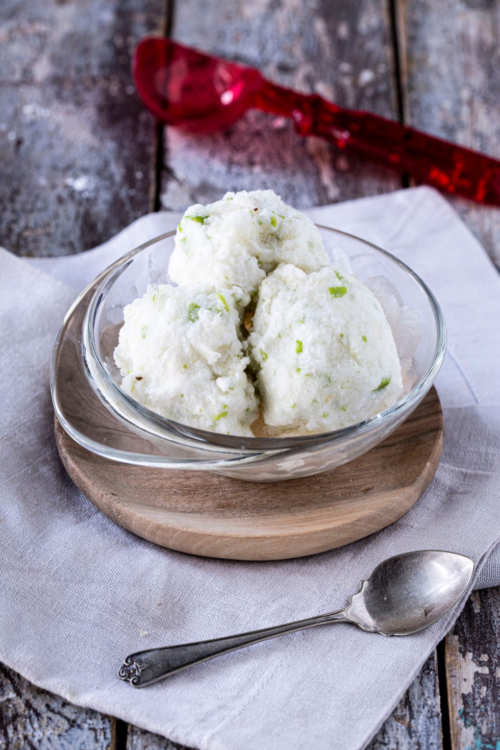 helado de manzana verde
