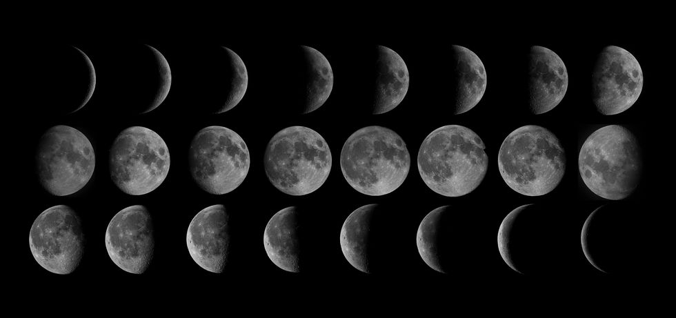phases of moon,super size,shoot by telescope
