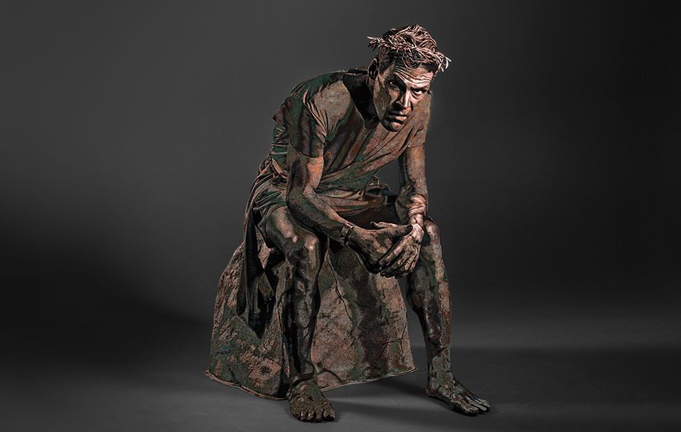 Dean Karnazes You Don't Know Pheidippides sitting statue