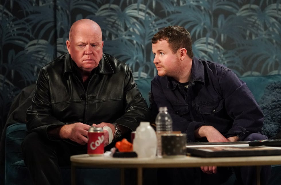 steve mcfadden as phil mitchell, daniel delaney as young phil, eastenders