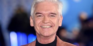 tv host philip schofield in a cord jacket on the red carpet