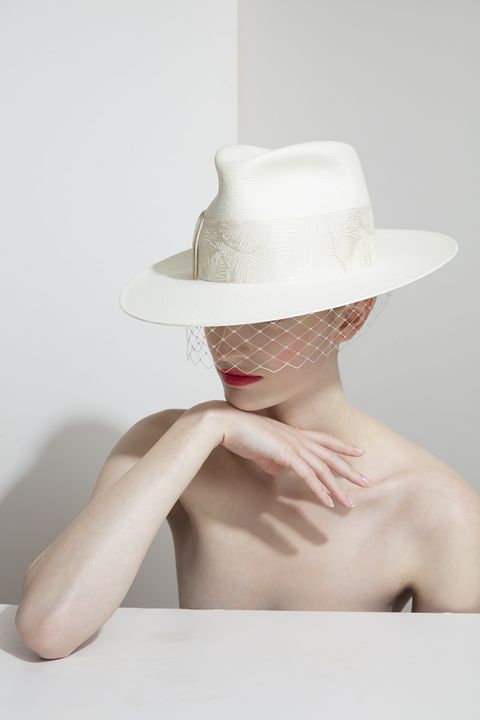 White, Clothing, Hat, Skin, Sun hat, Pink, Chin, Fashion accessory, Lip, Headgear, 
