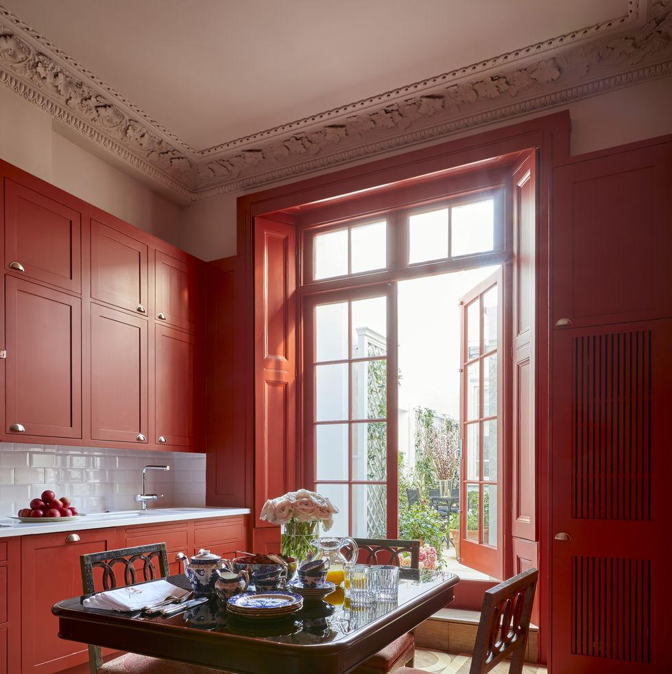 Red Kitchen Cabinets: Pictures, Options, Tips & Ideas
