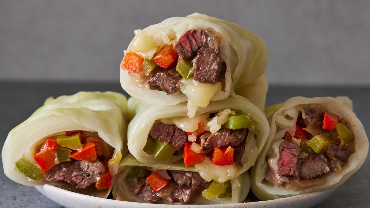 preview for These Cheesesteak Cabbage Wraps Are A Low-Carb Savior