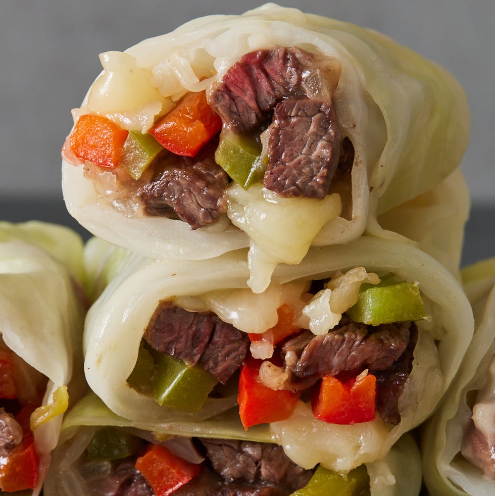 philly cheesesteak cabbage wraps