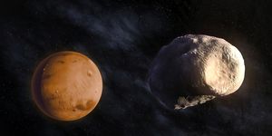Phobos and Mars, artwork