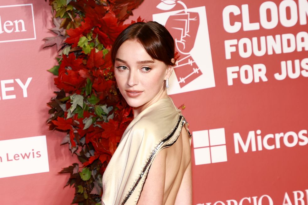 new york, new york   september 29 phoebe dynevor attends the clooney foundation for justice inaugural albie awards at new york public library on september 29, 2022 in new york city photo by arturo holmeswireimage