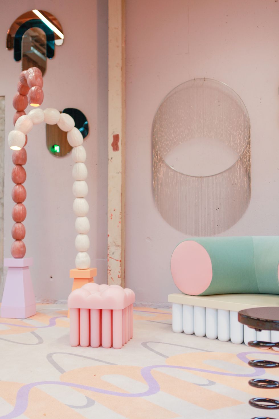 Pink, Room, Architecture, Interior design, Baby toys, 