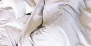 White, Bed sheet, Bedding, Textile, Linens, Bed, Hand, Silk, Photography, Gesture, 