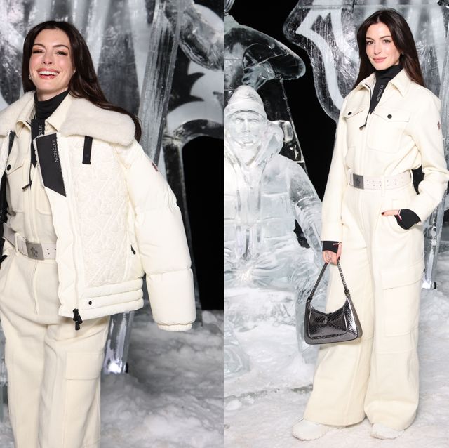 安海瑟薇現身雪中時尚秀把白色羽絨衣穿的太美！20多年來都沒變 穿搭同款品牌、歷屆紅毯造型一次看