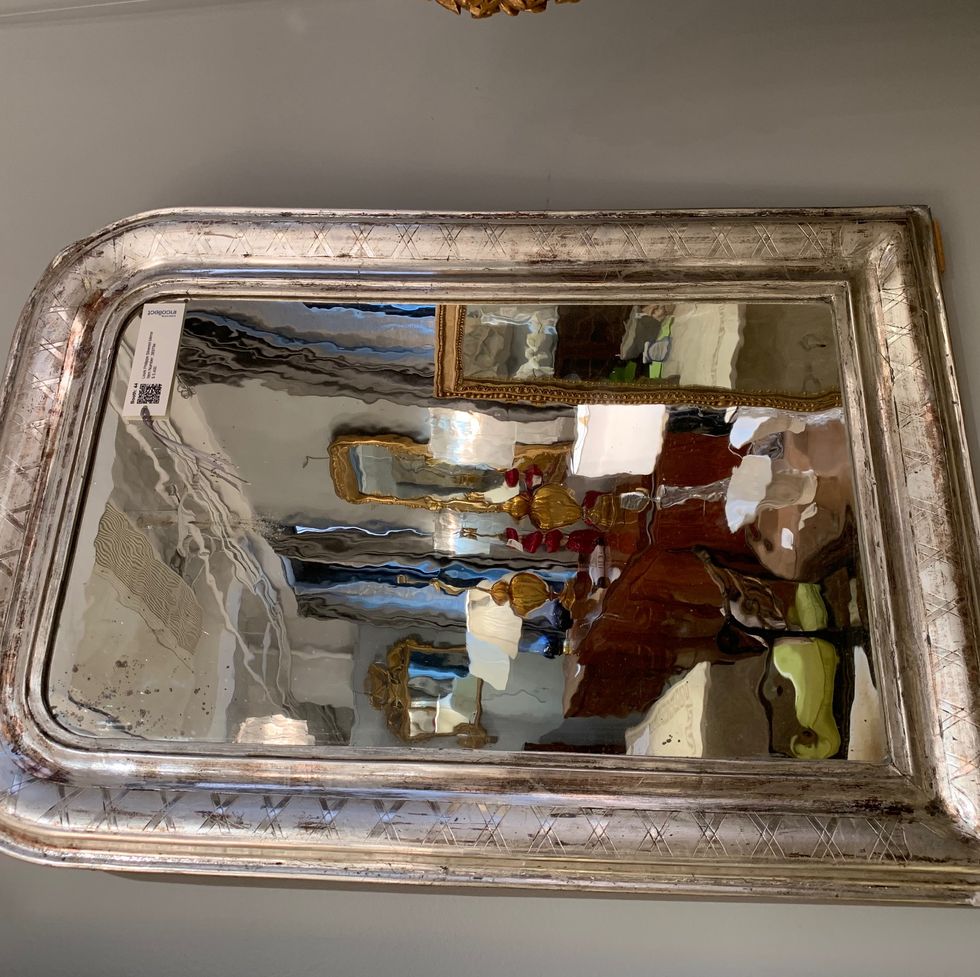 Louis Phillipe silver gilt mirror