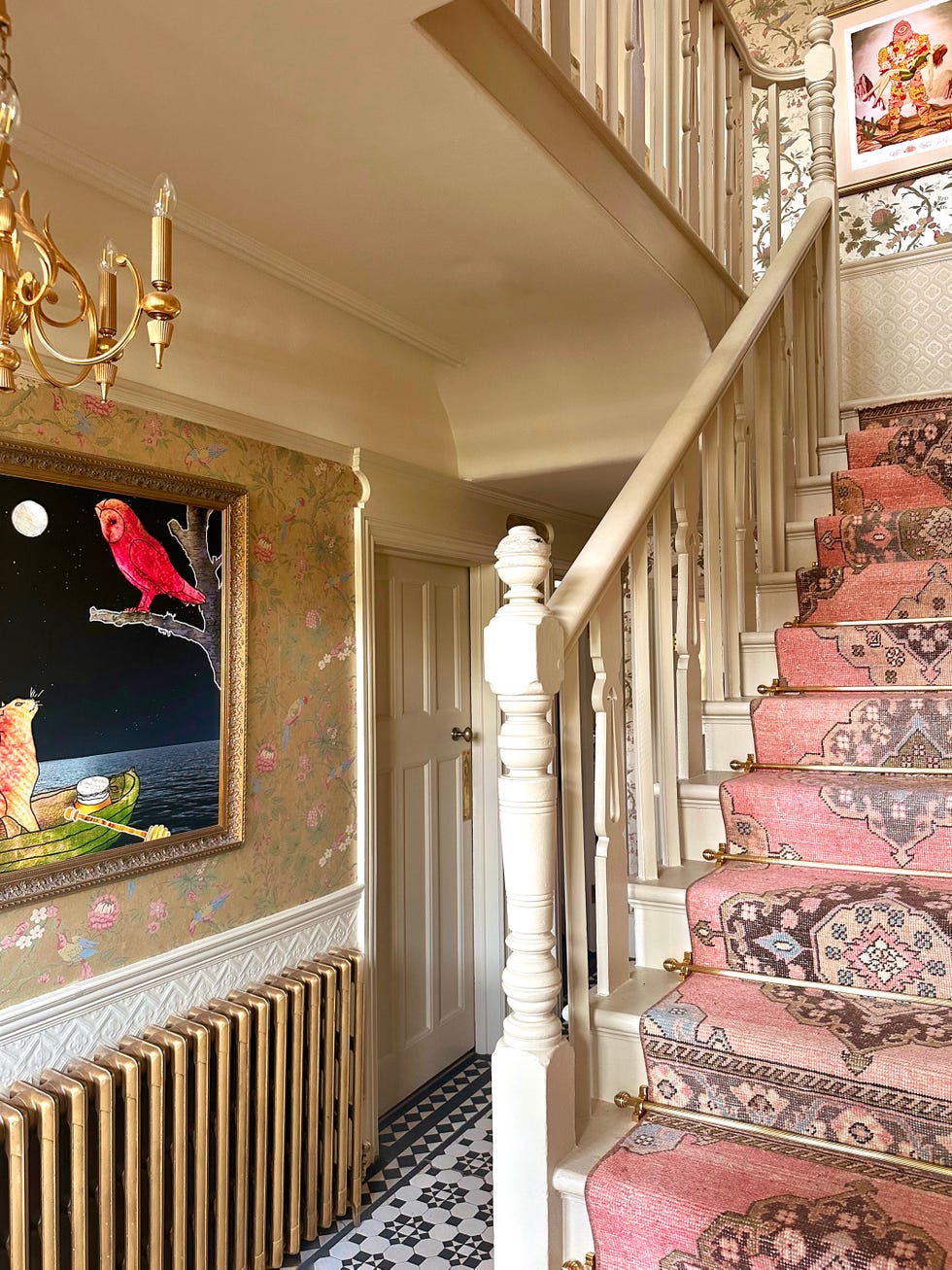 vintage staircase runner