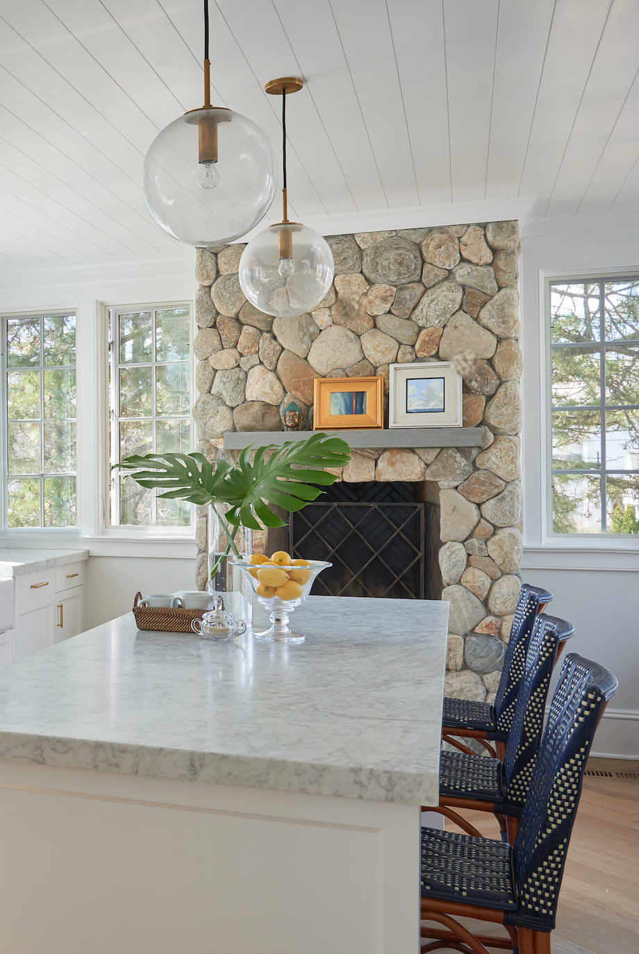 jane beiles for matthew r dougherty architect kitchen fireplace