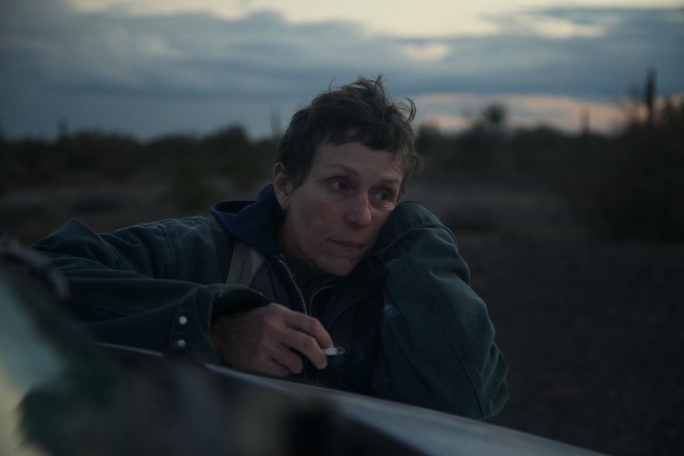 frances mcdormand in the film nomadland photo by joshua james richards © 2020 20th century studios all rights reserved