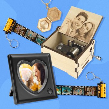 film photo strip keychain, digital photo frame, photo music box, gold locket