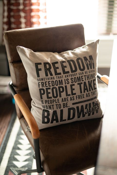 Pillow, Cushion, Product, Furniture, Throw pillow, Chair, Textile, Font, Room, Linens, 