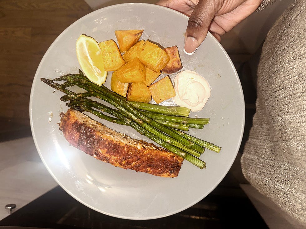 sheet pan salmon meal