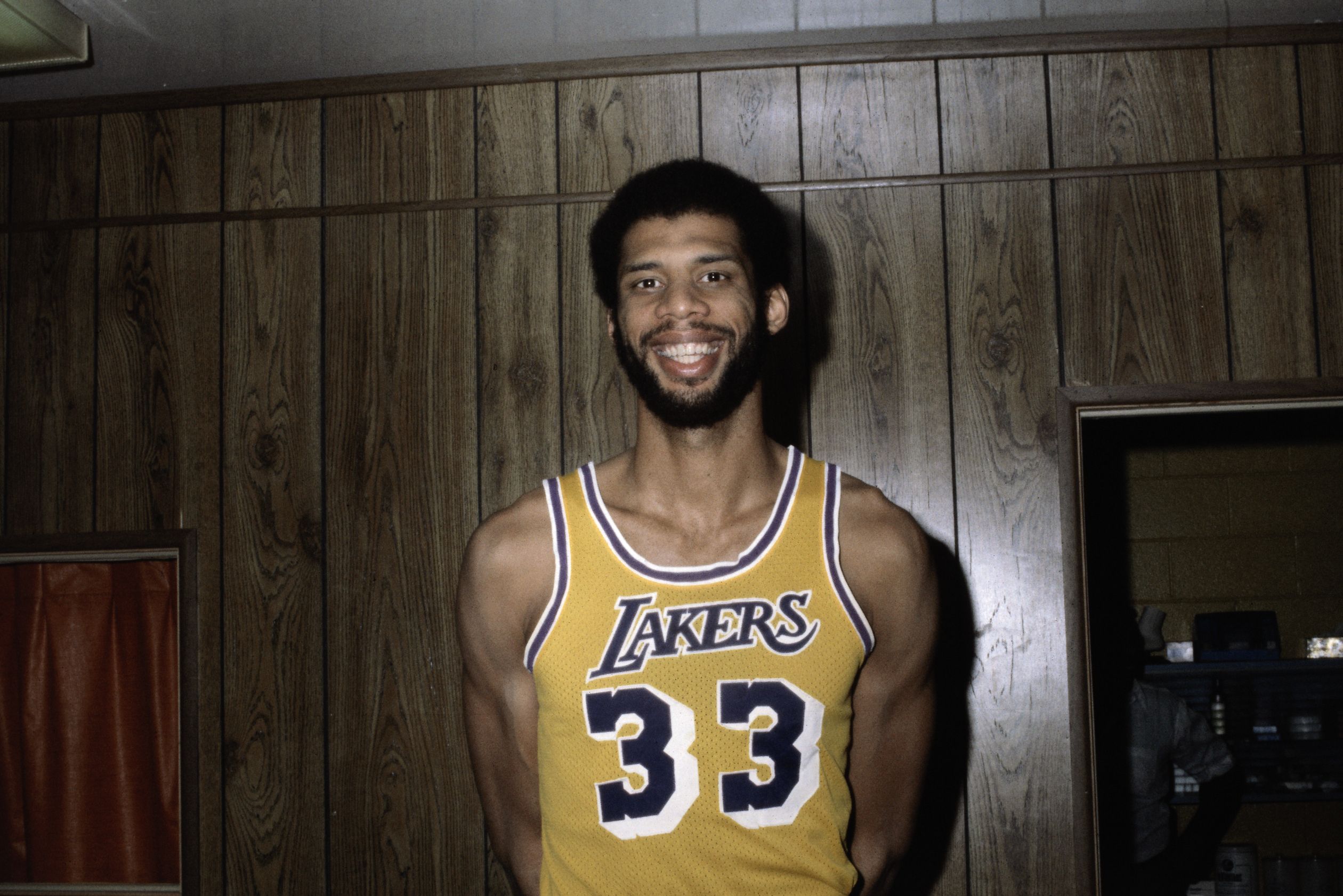  Youth Kareem Abdul-Jabbar Los Angeles Lakers Hardwood