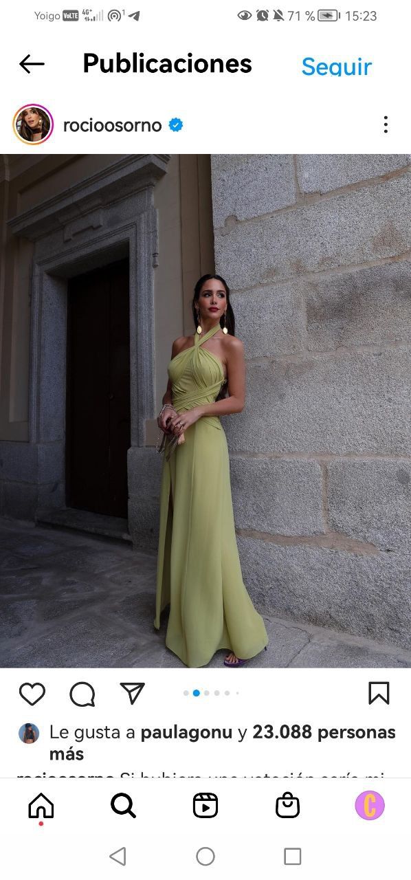 Rocío Osorno agota el vestido verde de invitada más increíble de