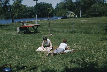 two women in a park
