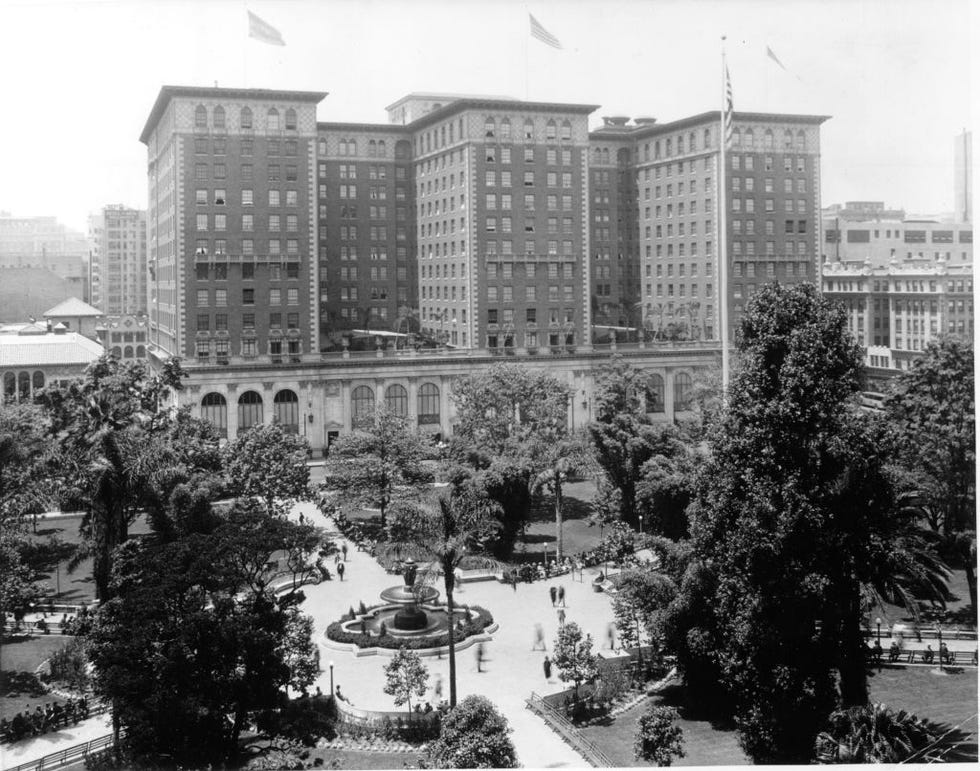 The Biltmore Hotel on Pershing Square, Los Angeles the biltmore hotel on pershing square, los angeles