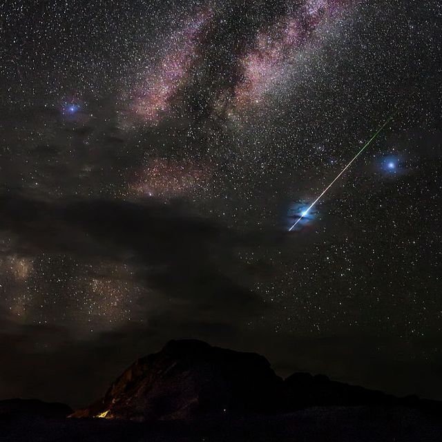 perseid meteor show captured in big bend national park