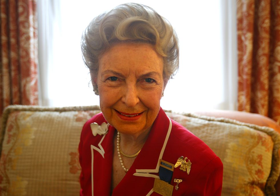 phyllis schlafly, missouri delegate and president of the eagle forum, photographed in her new york h