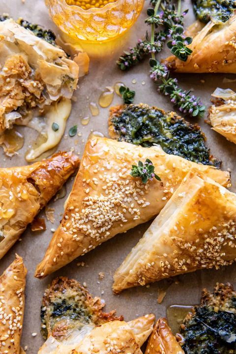 phyllo dough recipes spinach and brie triangles