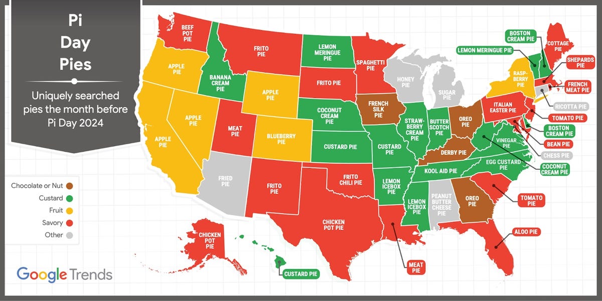 Google's Map Shows the Most Popular Pies in Every State 2024