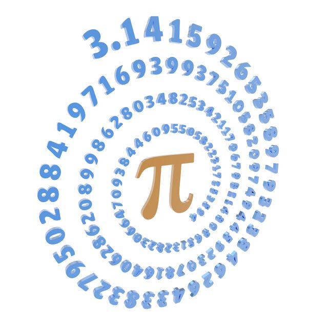 pi symbol and number, artwork