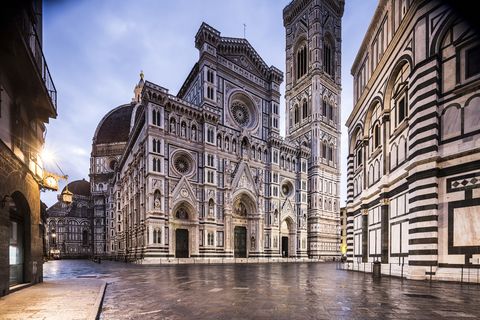 piazza del duomo and the duomo in florence