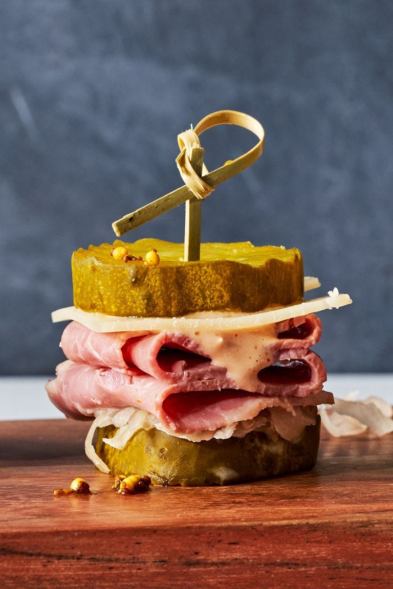 reuben pickle bites