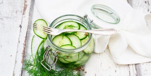 Pickled cucumber, swedish pressgurka, with dill