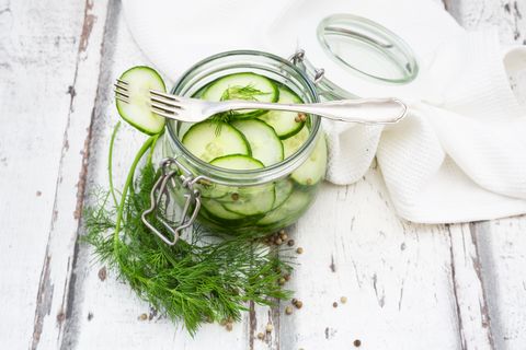 Pickled cucumber, swedish pressgurka, with dill