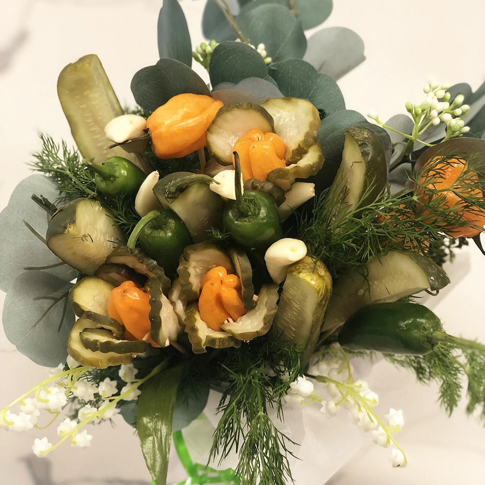 How To Make A Pickle Bouquet - Unusual Food Valentine's Day Bouquets