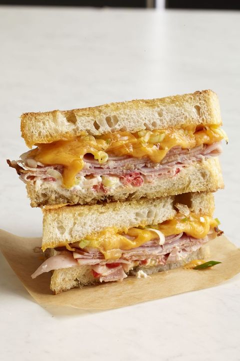 kid friendly dinner ideas ham and pimiento grilled cheese sandwich
