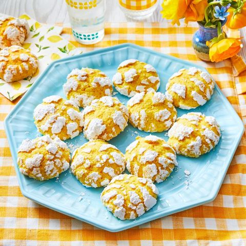 picnic food ideas lemon crinkle cookies
