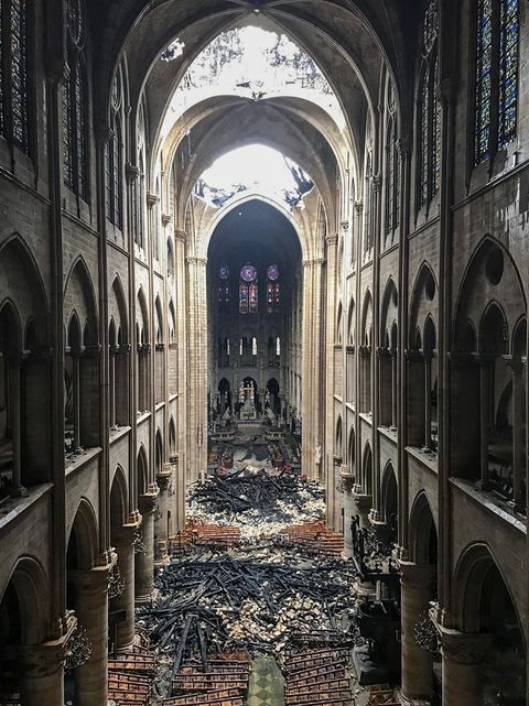  TOPSHOT-FRANCE-FIRE-NOTRE DAME cathedral fire damage day after