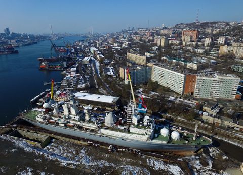 dalzavod ship repair centre in vladivostok, russia