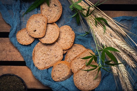 pieces of homemade bread