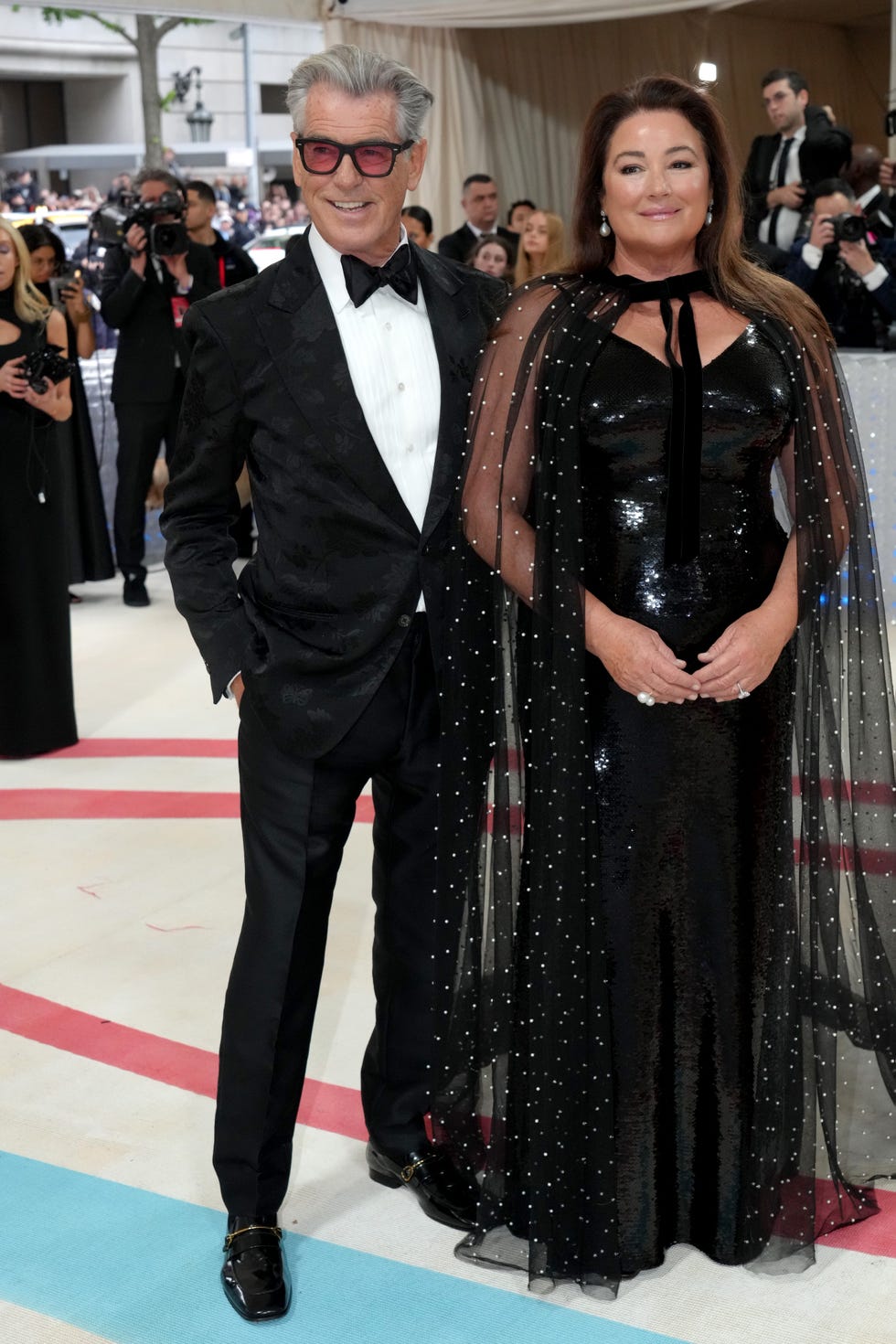 Met Gala 2023: Pierce Brosnan, Wife Keely Match in Black During Debut