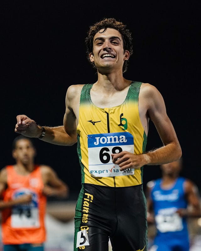 a person running in a race
