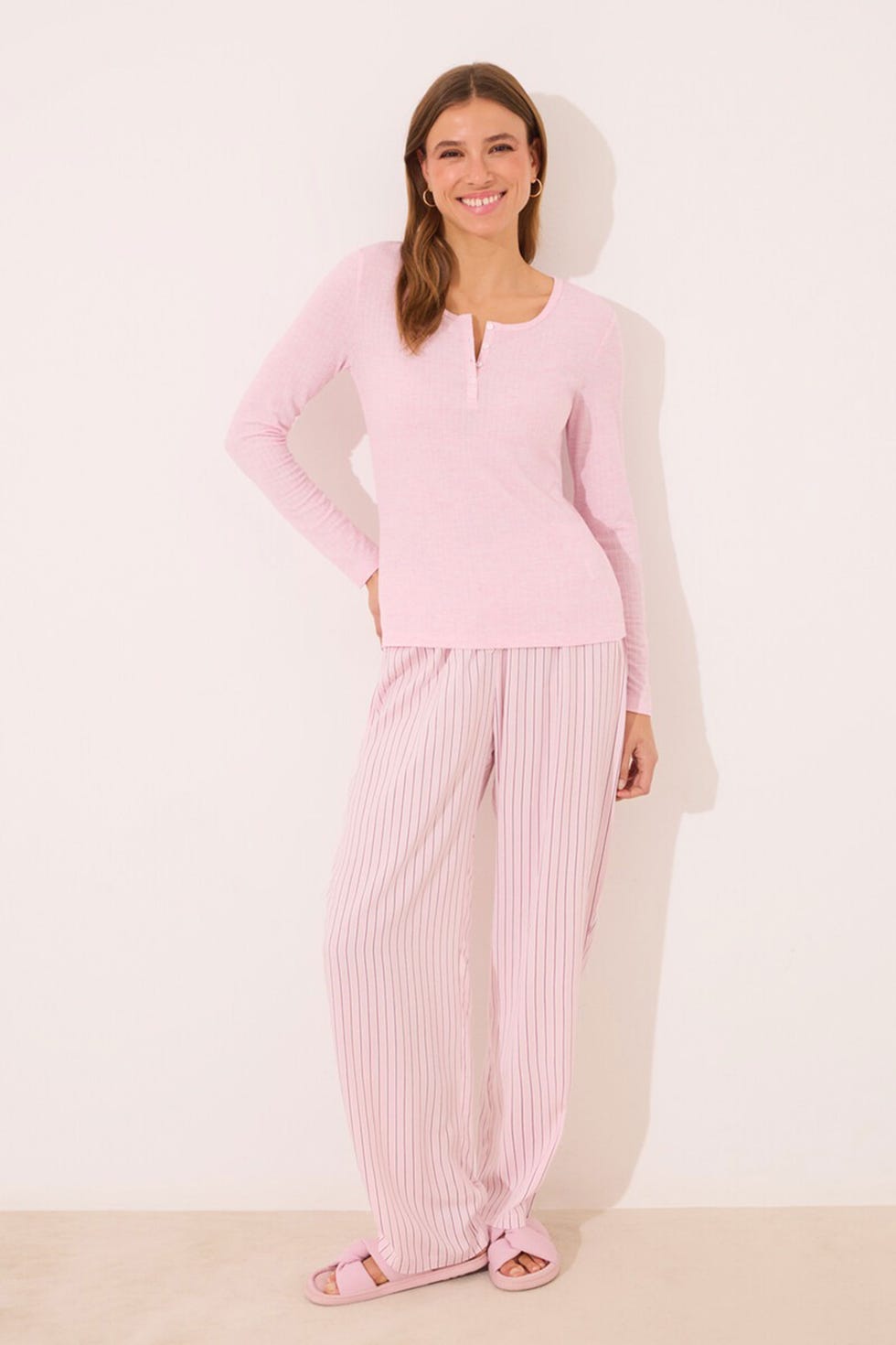 pijama rosa con camiseta canale de womensecret