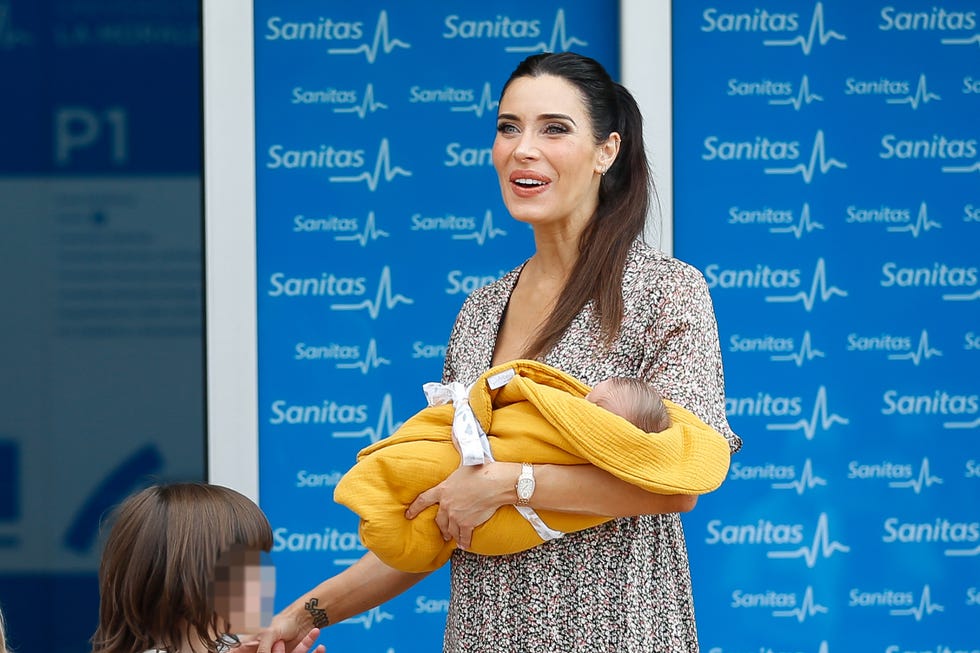 soccerplayer sergio ramos and wife presenter pilar rubio during presentation of their son maximo adriano in madrid on tuesday, 28 july 2020