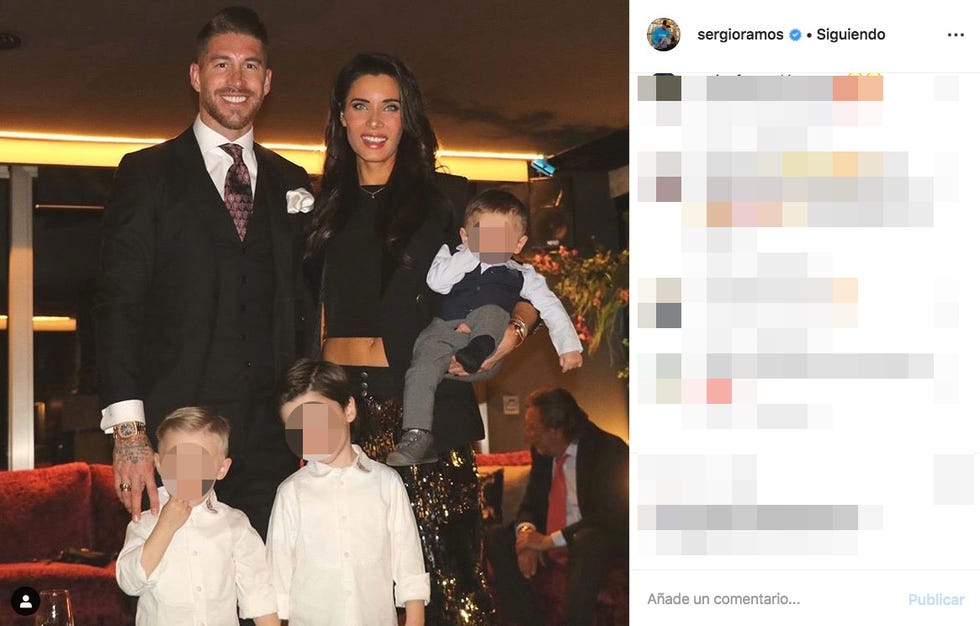 Pilar Rubio y Sergio Ramos con sus hijos en Instagram