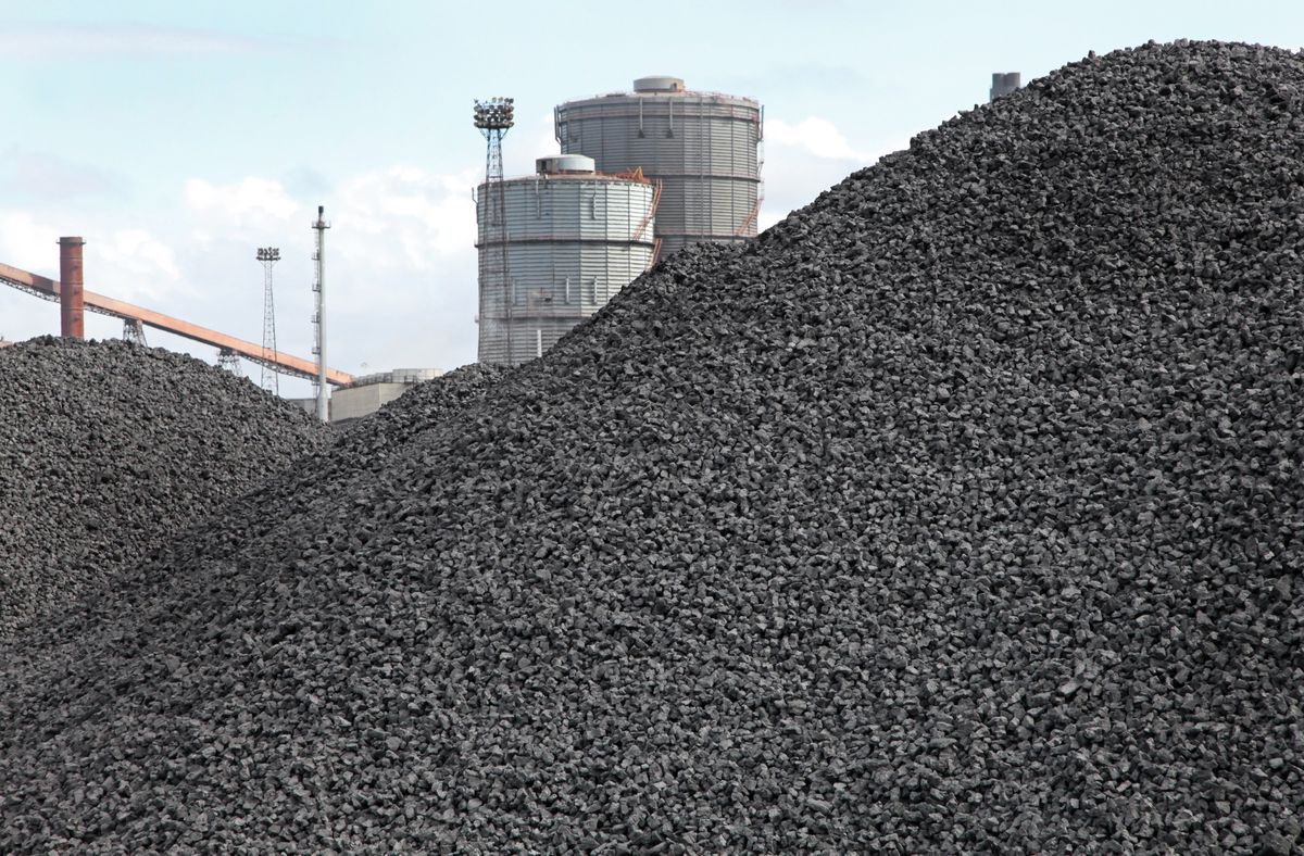 piles of coking coal