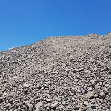 piles of sand and gravel for the construction industry