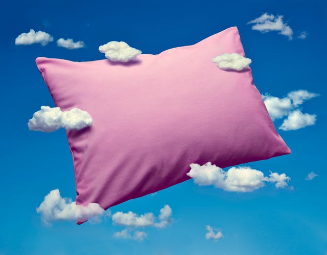 Pillow and clouds, dreaming and sleep