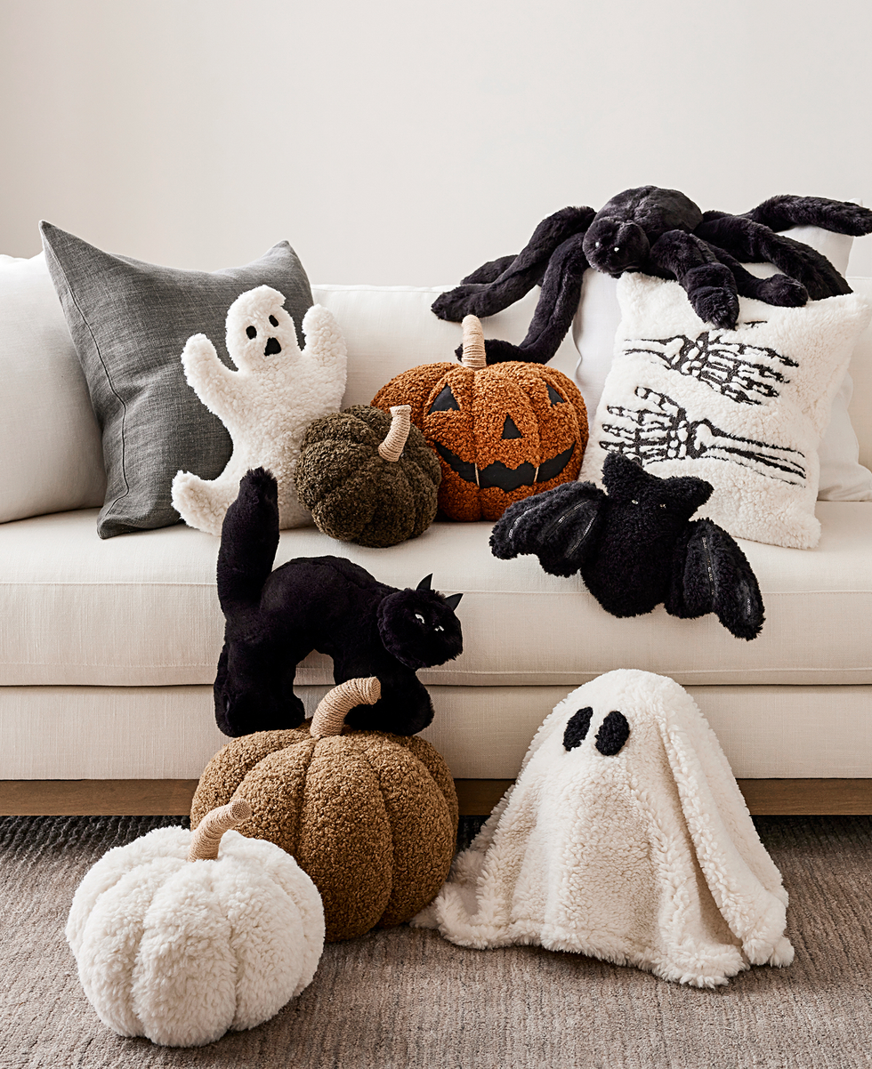 Pottery Barn s Viral Sherpa Halloween Pillows That Sold Out Last Year Are Back